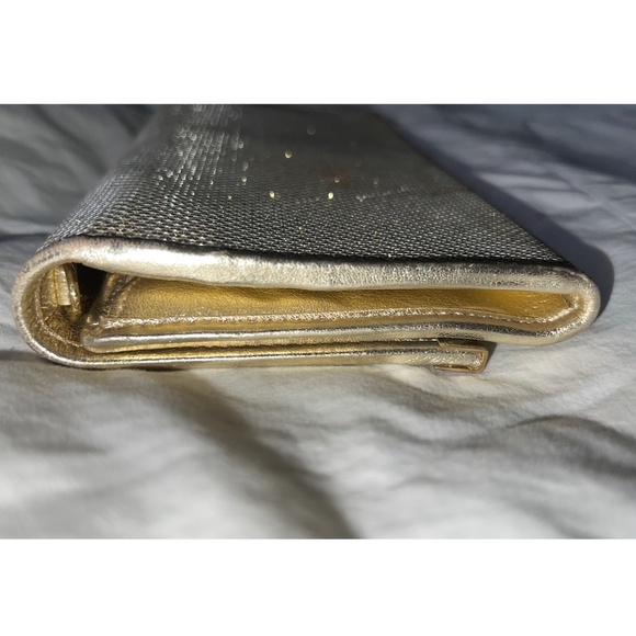 Jimmy Choo Gold Lurex Fabric Milla Clutch - Picture 6 of 6